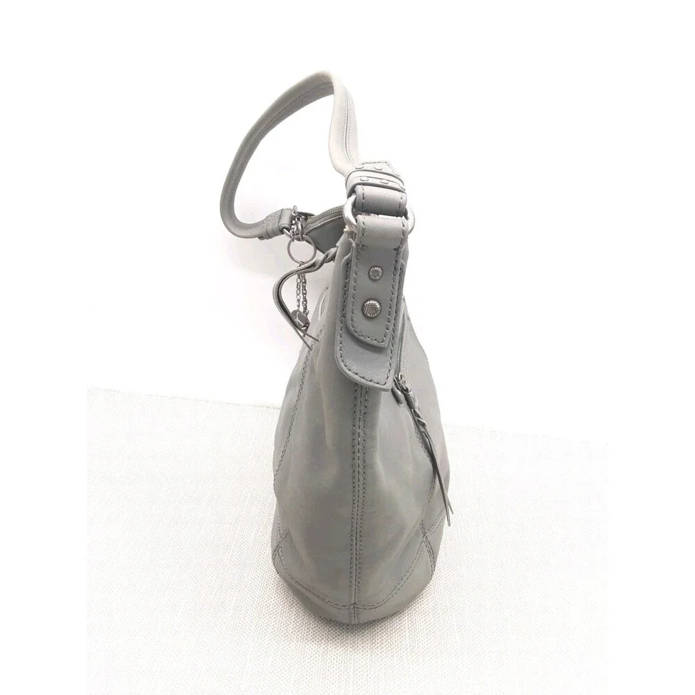 The Sak Gray Hobo Bag Leather Shoulder Handbag